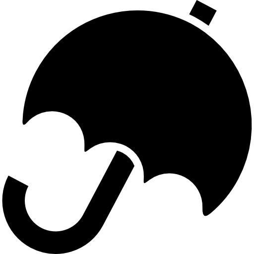 parapluie silhouette ouverte Icône gratuit