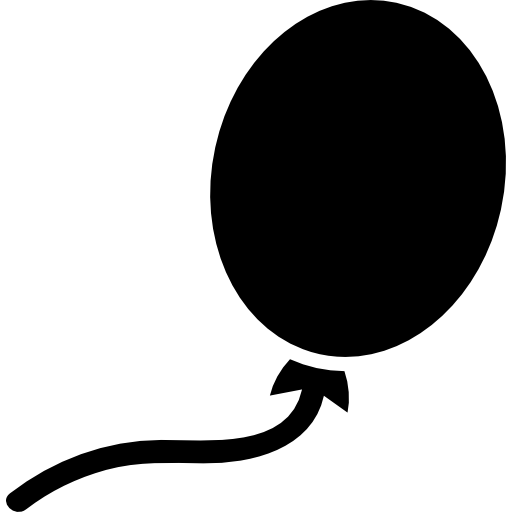 ballon de forme ovale noir Icône gratuit