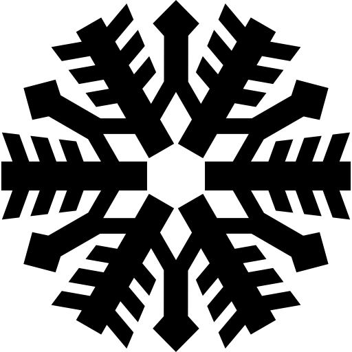 forma de copo de nieve icono gratis