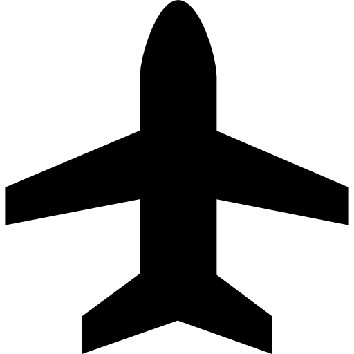 Flugzeugsymbol Flugzeugflugpiktogramm Transport Symbolreisen Stock