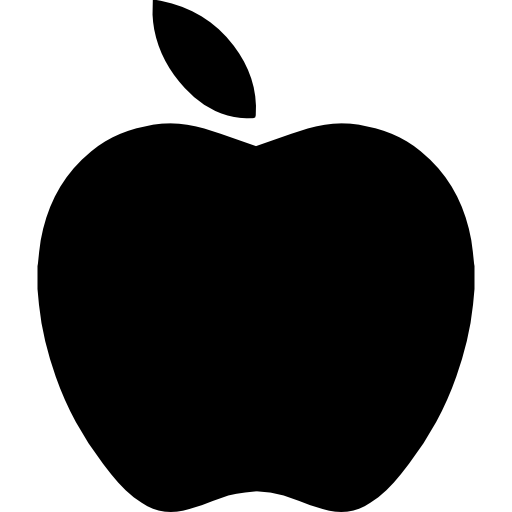Apple black fruit shape free icon