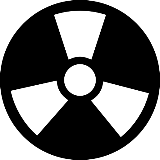 hulk radiation symbol black and white