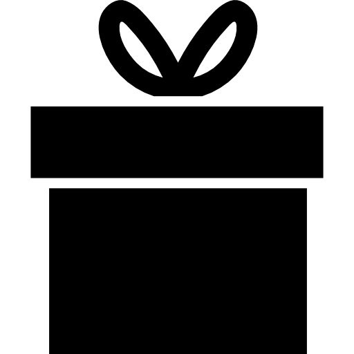 caixa de presente com fita no topo grátis ícone
