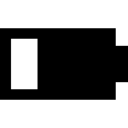 symbole d'interface de niveau de batterie faible Icône gratuit