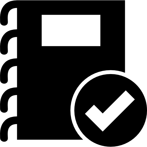 symbole des notes vérifiées Icône gratuit