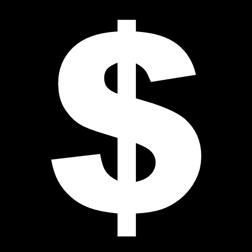 signe de dollar d'argent dans un carré Icône gratuit