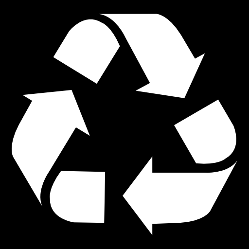 recycler le signe triangulaire de trois flèches rotatives dans un carré Icône gratuit