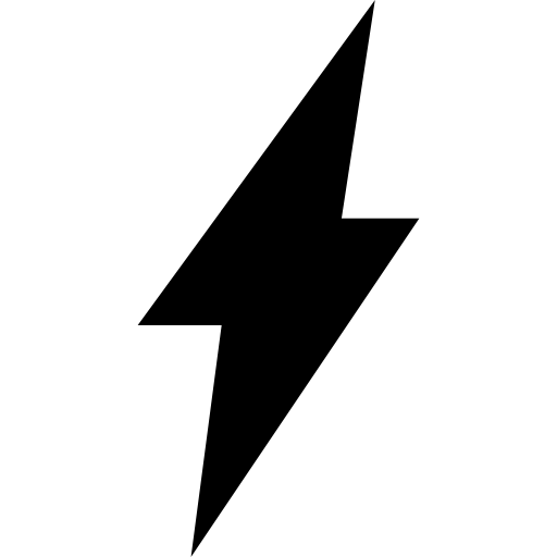 Lightning bolt symbol of flash - Free interface icons