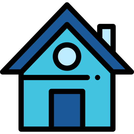 House Detailed Rounded Lineal color icon