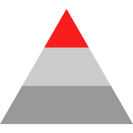 Pyramid chart free icon Pyramid chart free icon