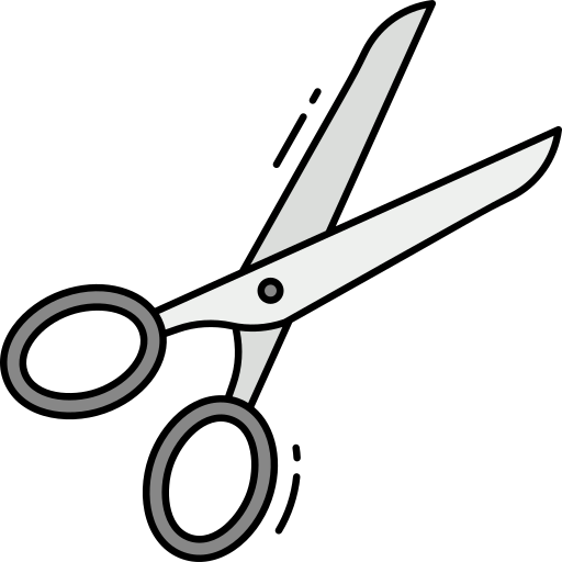 White scissors 2 icon - Free white scissor icons