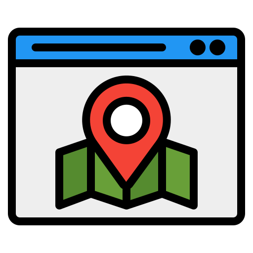 mapas y ubicación icono gratis