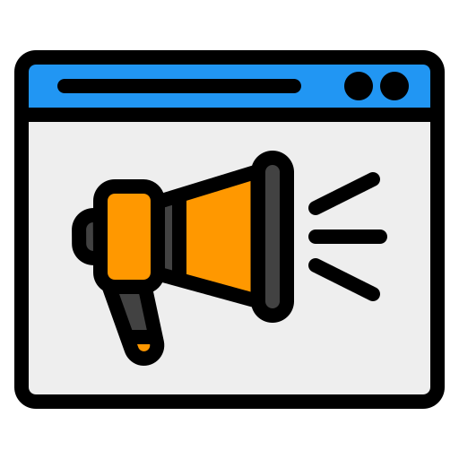 anuncio publicitario icono gratis