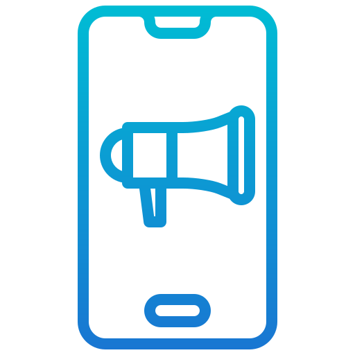 el marketing móvil icono gratis