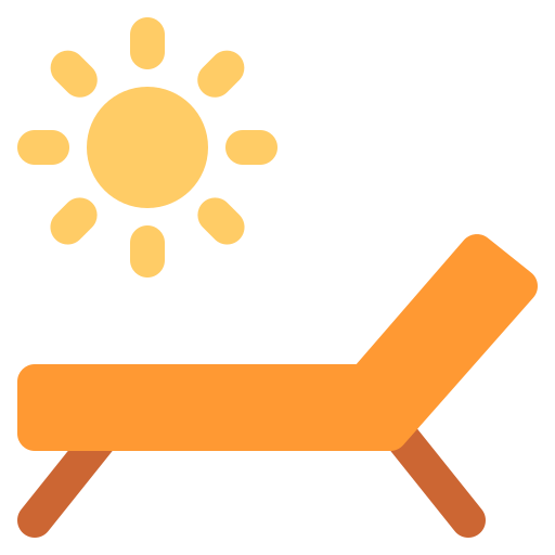 bain de soleil Icône gratuit