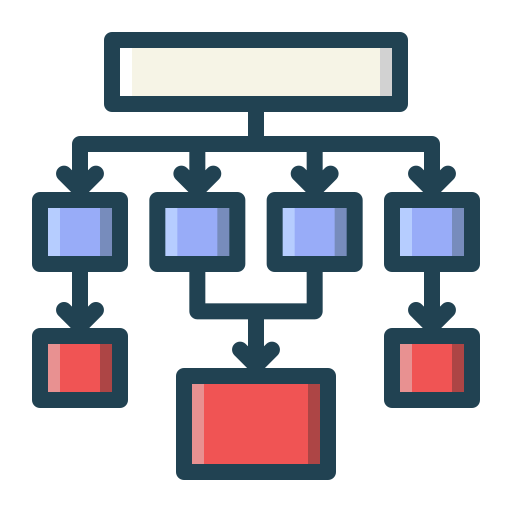 diagrama de flujo icono gratis