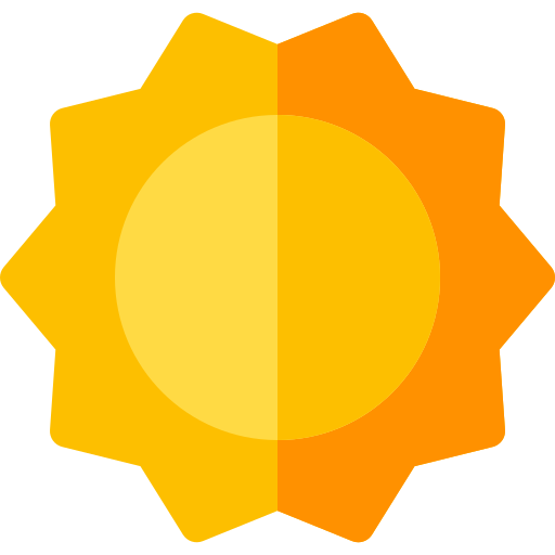 Sun Basic Rounded Flat icon