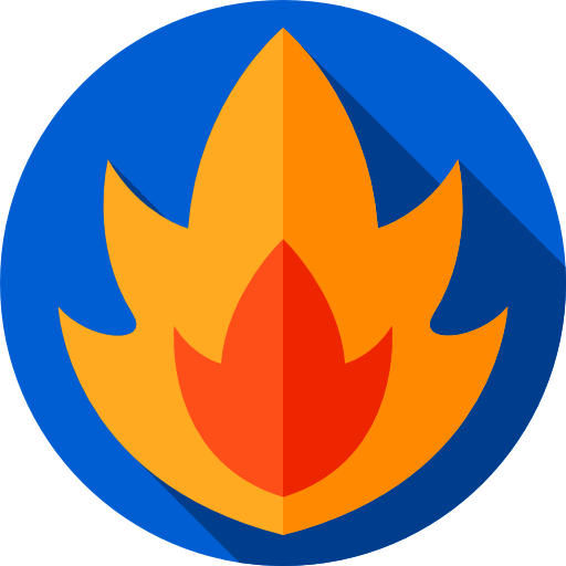 Fire Flat Circular Flat icon