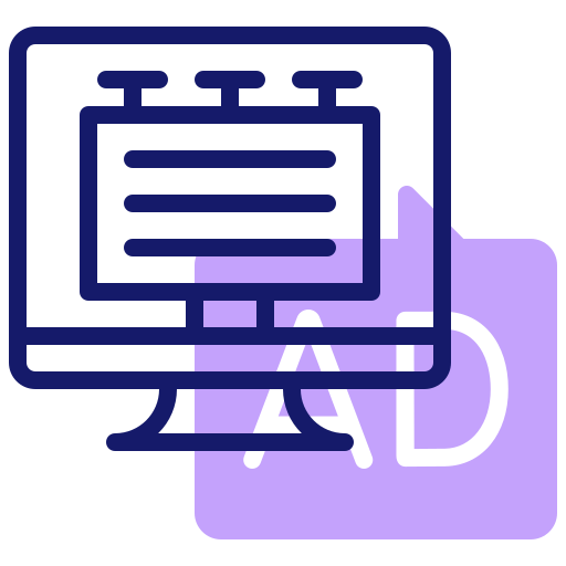Online ads free icon Online ads free icon