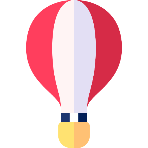 Hot air balloon Basic Rounded Flat icon