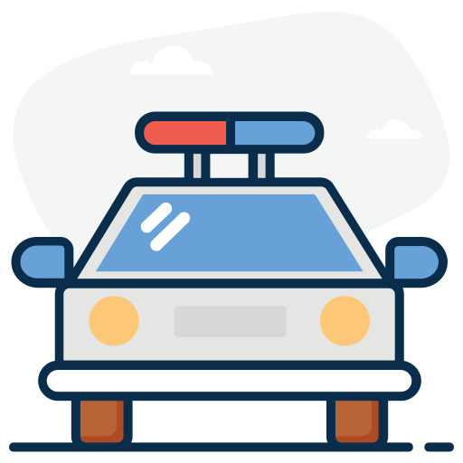 coche de policía icono gratis