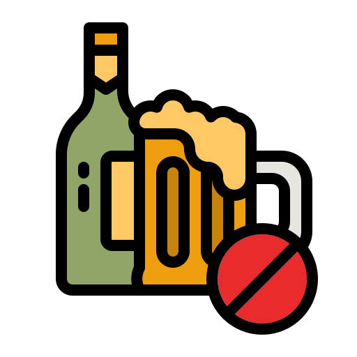 No alcohol - Free signaling icons