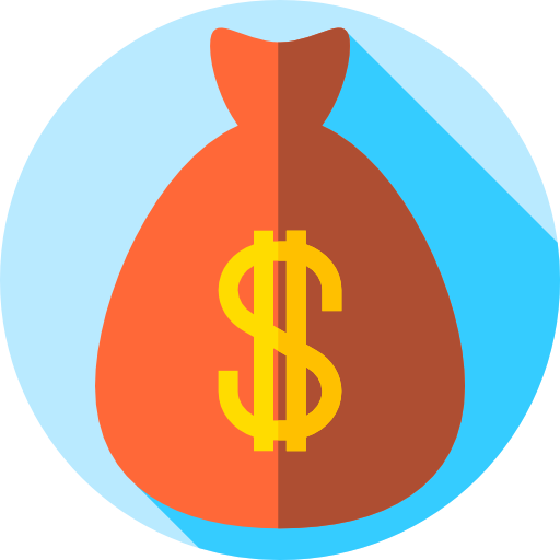 bolsa de dinero icono gratis