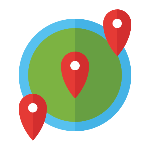 mapa y ubicación icono gratis