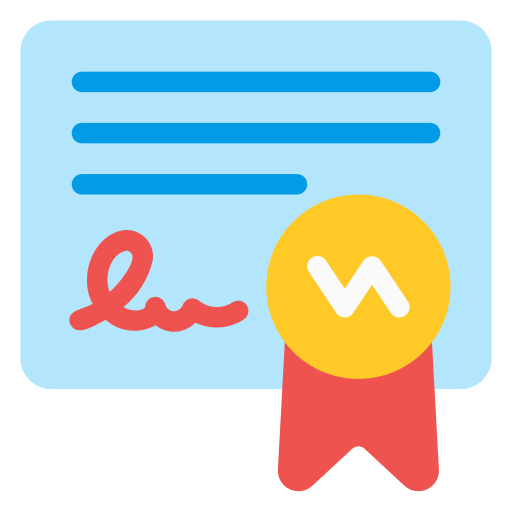 certificado icono gratis