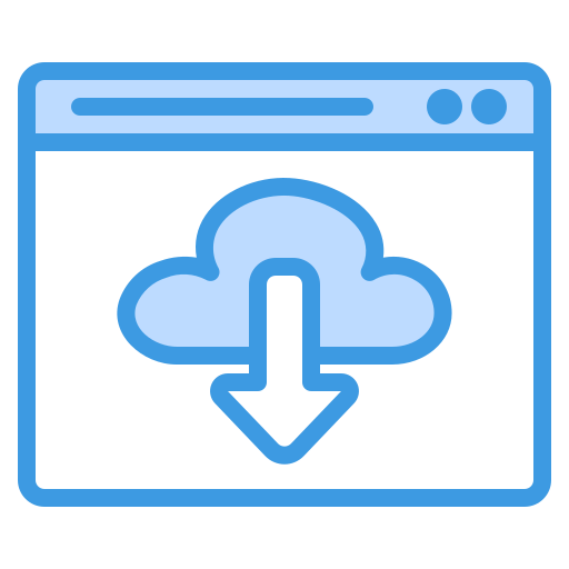 descarga en la nube icono gratis