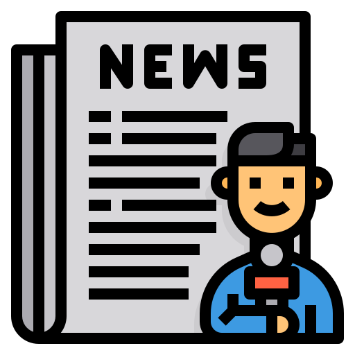 reportero de noticias icono gratis