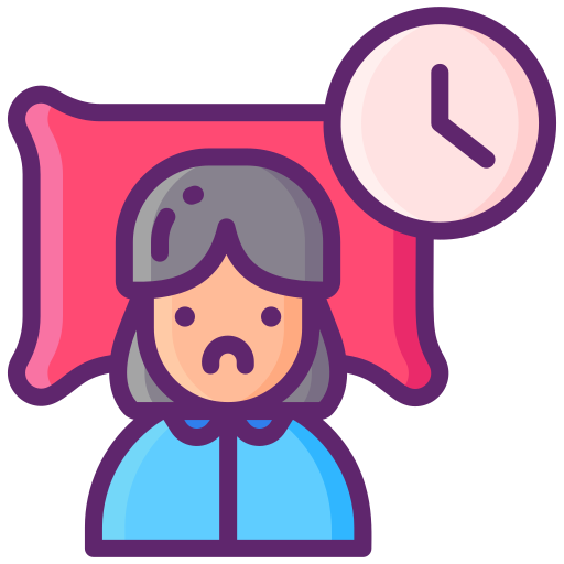 Sleep Deprivation Flaticons Lineal Color Icon 