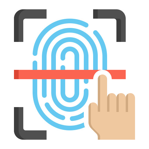 escáner de huellas dactilares icono gratis
