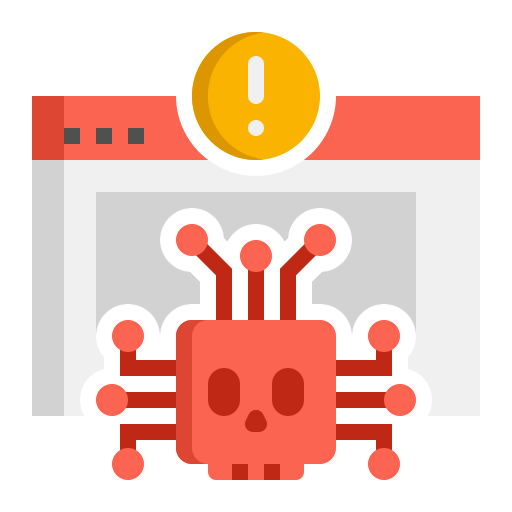 software malicioso icono gratis