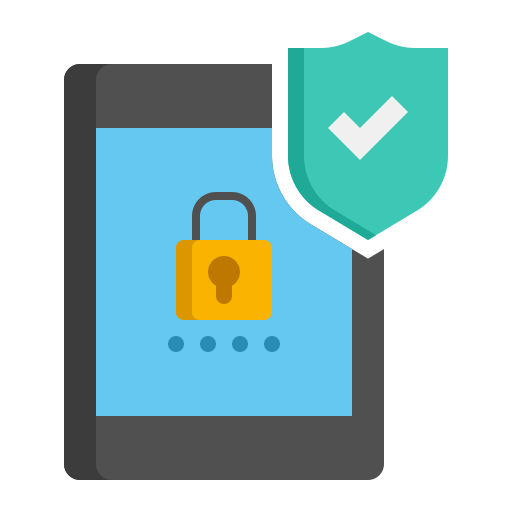 seguridad móvil icono gratis