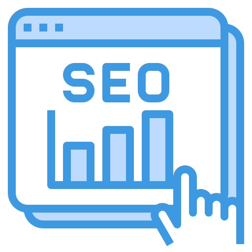 Search engine optimization itim2101 Blue icon