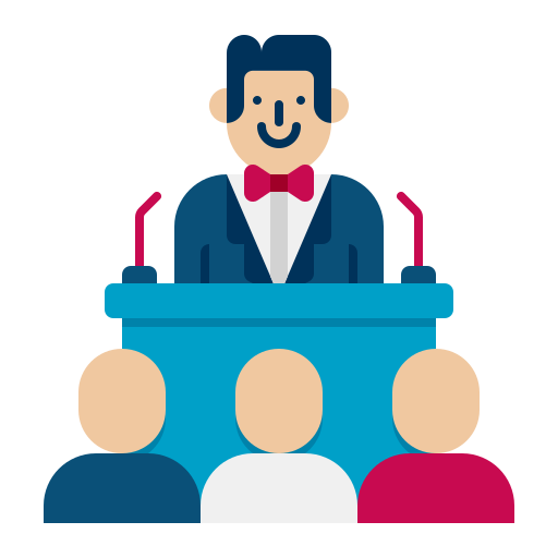 conférence de presse Icône gratuit