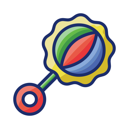 Rattle Flaticons Lineal Color Icon