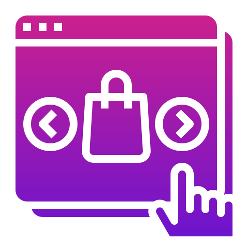 las compras en línea icono gratis