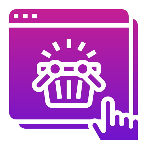 las compras en línea icono gratis