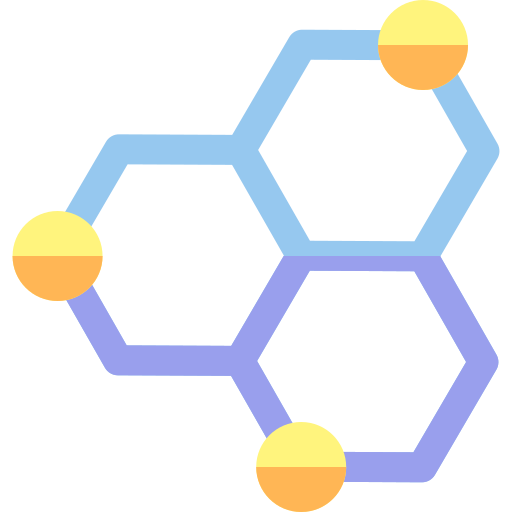 estructura molecular icono gratis