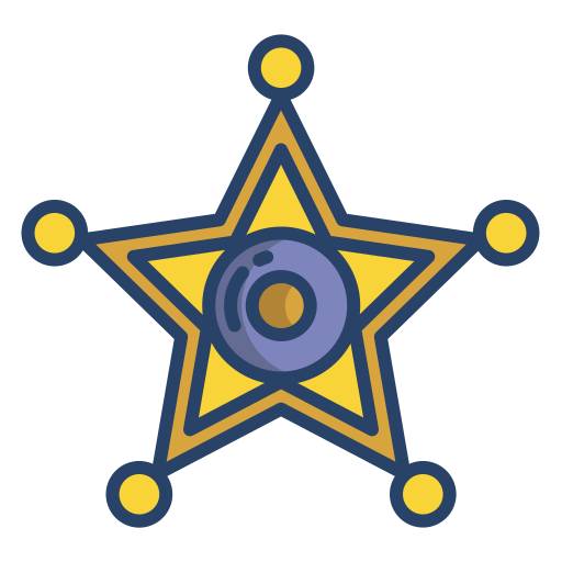 insignia del sheriff icono gratis