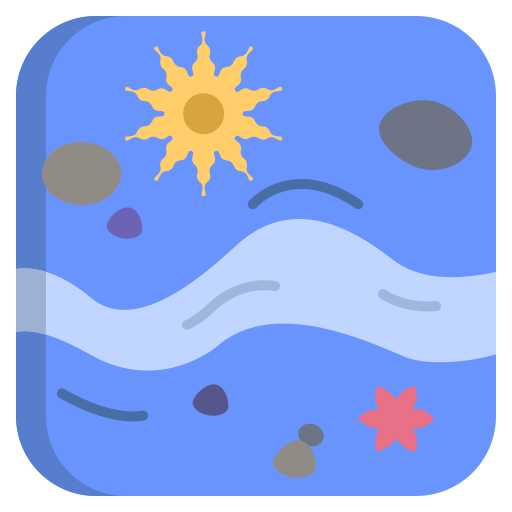 río icono gratis