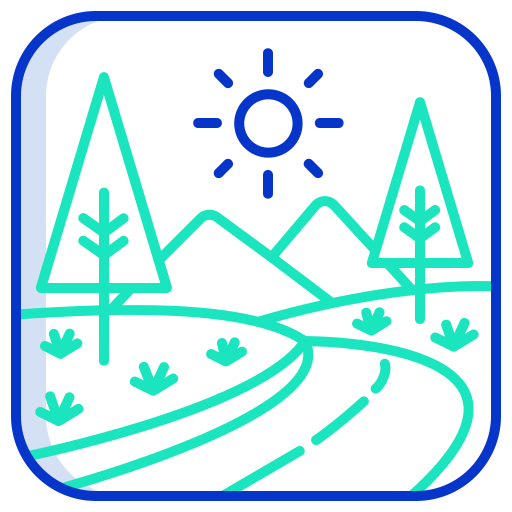 camino de montaña icono gratis