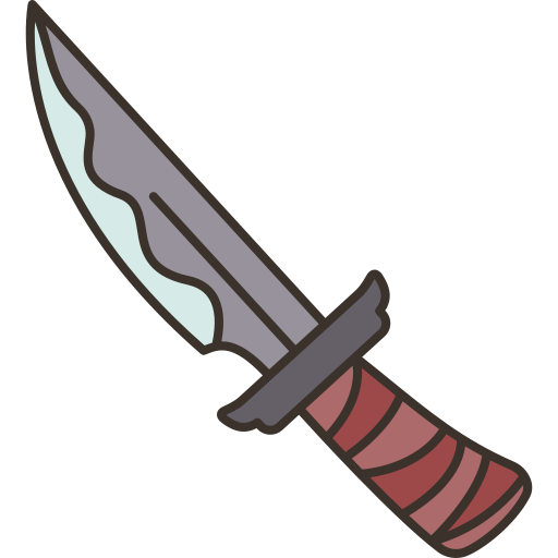 Knife Amethys Design Lineal Color icon