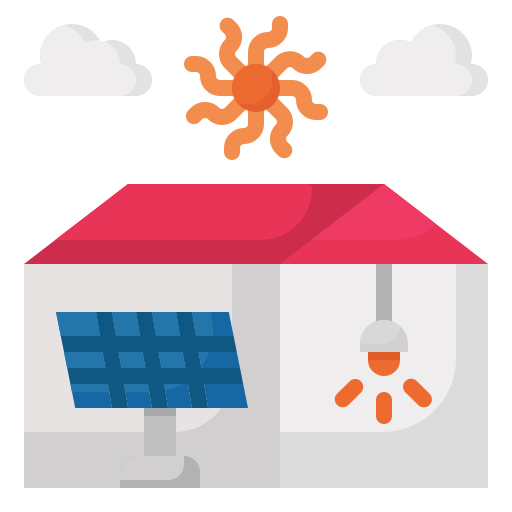 casa solar icono gratis