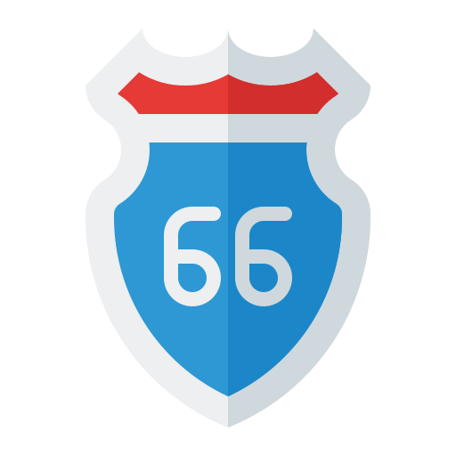 ruta 66 icono gratis