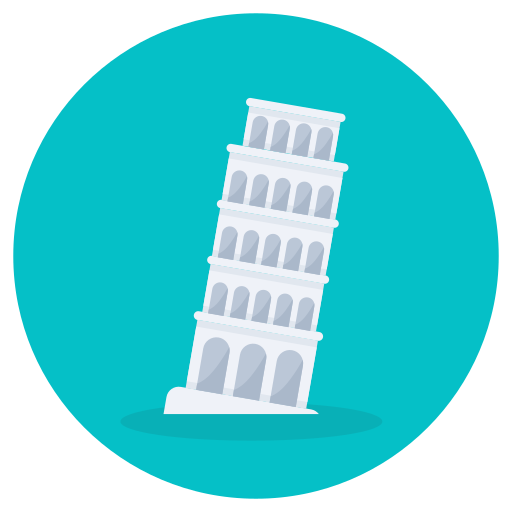 Pisa tower Generic Circular icon