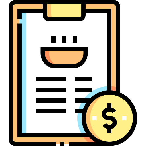 Price list Detailed Straight Lineal color icon