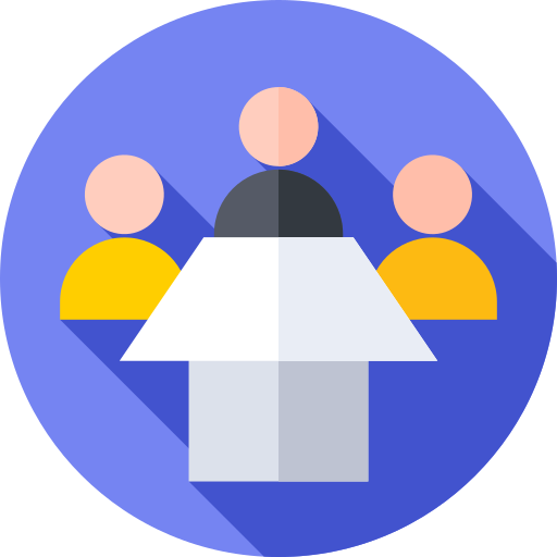 Third Party Flat Circular Flat Icon